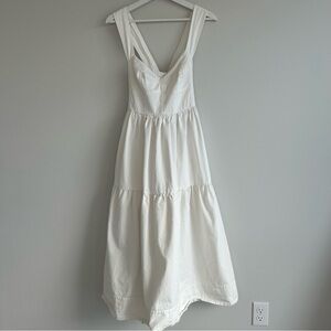 White Forever That Girl Anthropologie Cottagecore Sweetheart Midi Dress- S